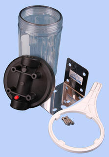 Clear 10 inch Big /  Jumbo Housing, 1 inch (25mm) ports