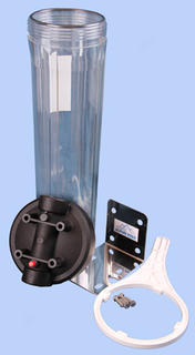Clear 20 inch Big Jumbo Housing 1 inch (25mm) ports