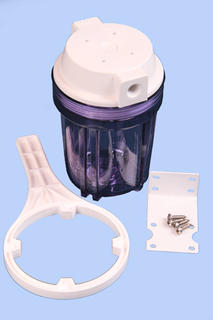 Clear 5 inch Standard Housing, 1/4 inch Ports